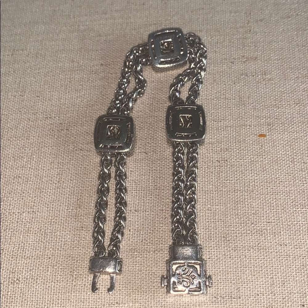 ANDREA CANDELA 18K & SS DIAMOND BRACELET - Picture 5 of 11
